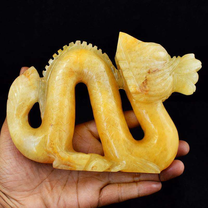gemsmore:Aventurine Hand Carved Huge Size Dragon