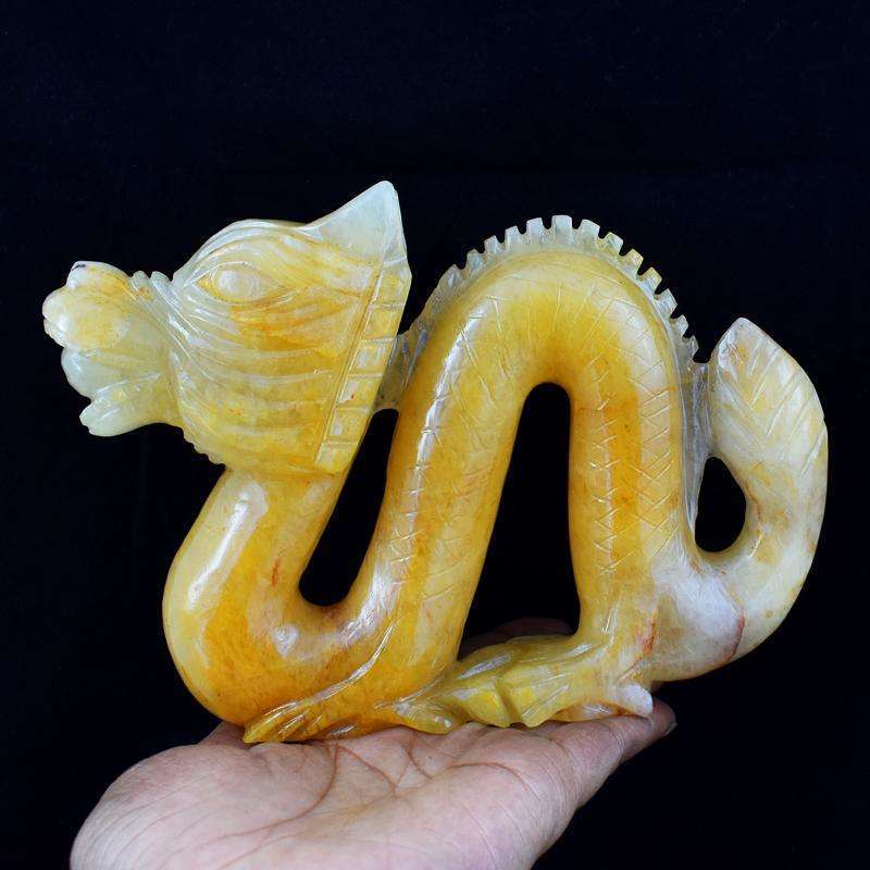 gemsmore:Aventurine Hand Carved Huge Size Dragon