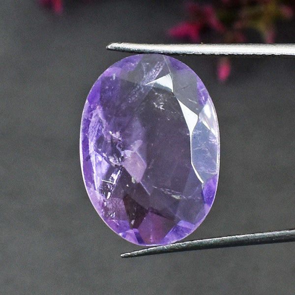 gemsmore:Awesome 15 Cts Genuine Amethyst Faceted Gemstone