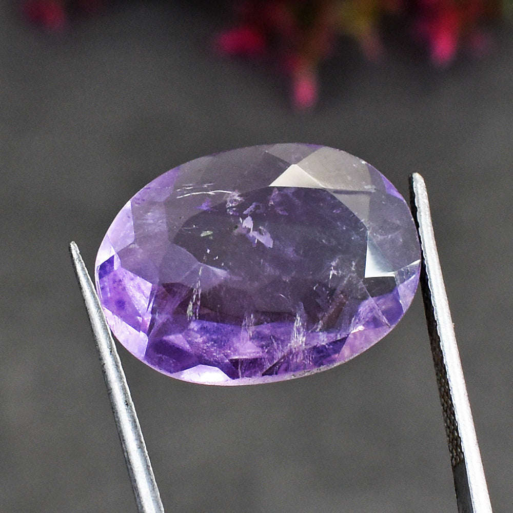 gemsmore:Awesome 15 Cts Genuine Amethyst Faceted Gemstone