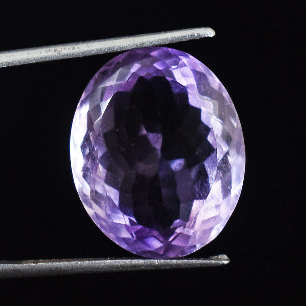 gemsmore:Awesome 19 Carats  Genuine Amethyst Faceted Gemstone