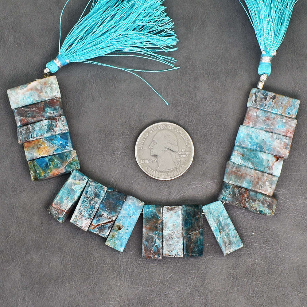 gemsmore:Awesome 235 Carats Genuine 07 Inches Azurite Beads Strand