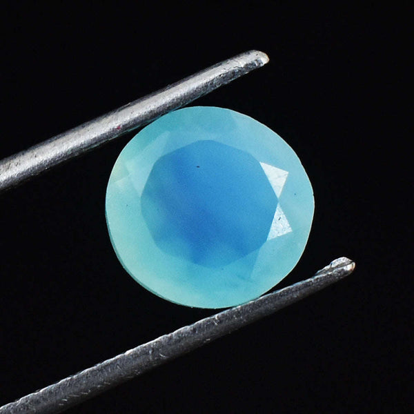 gemsmore:Awesome 3 Carats  Genuine Chalcedony Faceted Gemstone