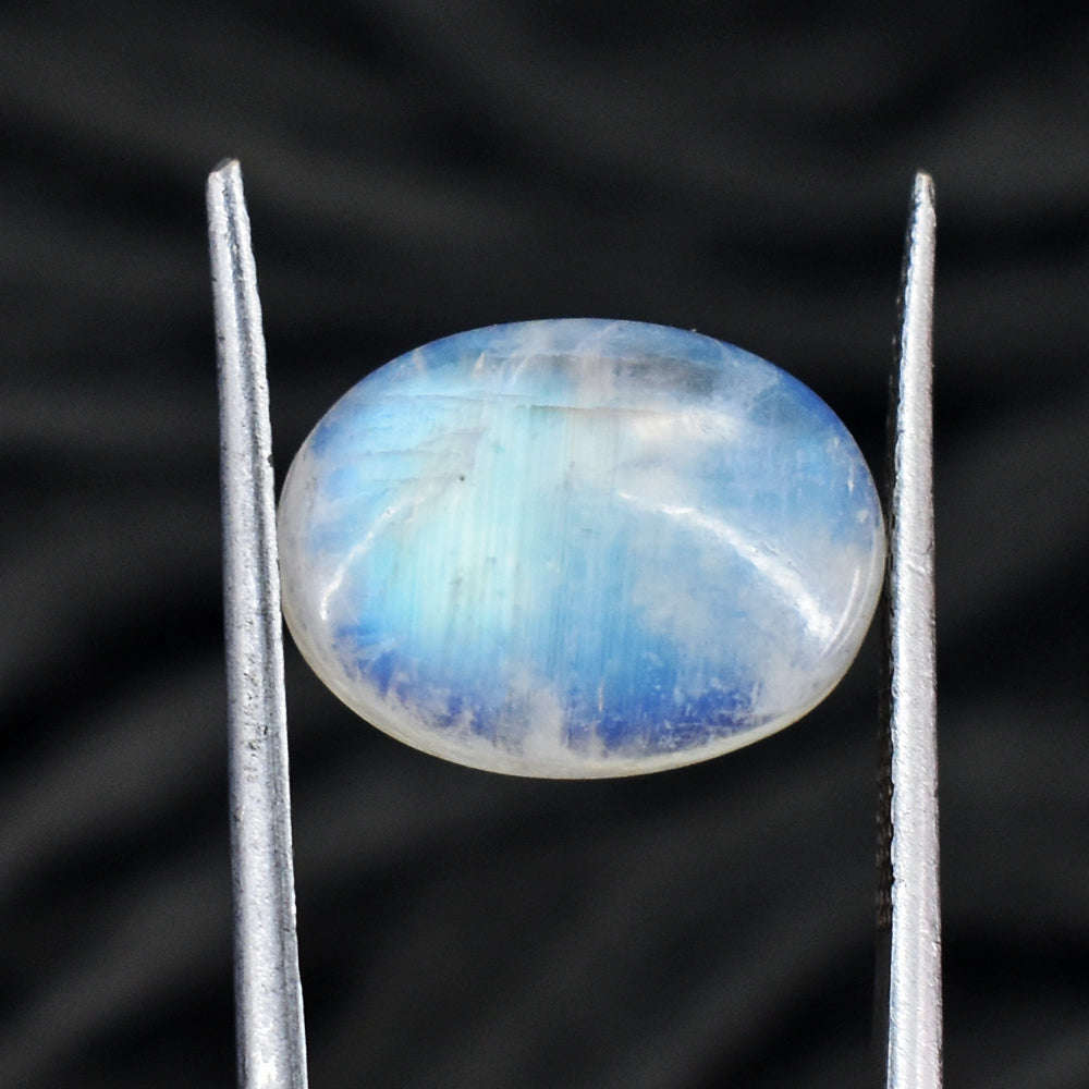 gemsmore:Awesome  8 Cts Genuine Blue Flash Moonstone Gemstone