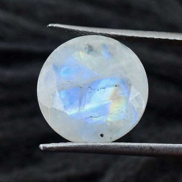 gemsmore:Beautiful 11 Carats  Genuine Blue Flash Moonstone Faceted Gemstone