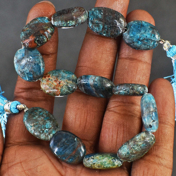 gemsmore:Beautiful 149 Carats Genuine Apatite Beads Strand Of 09 Inches
