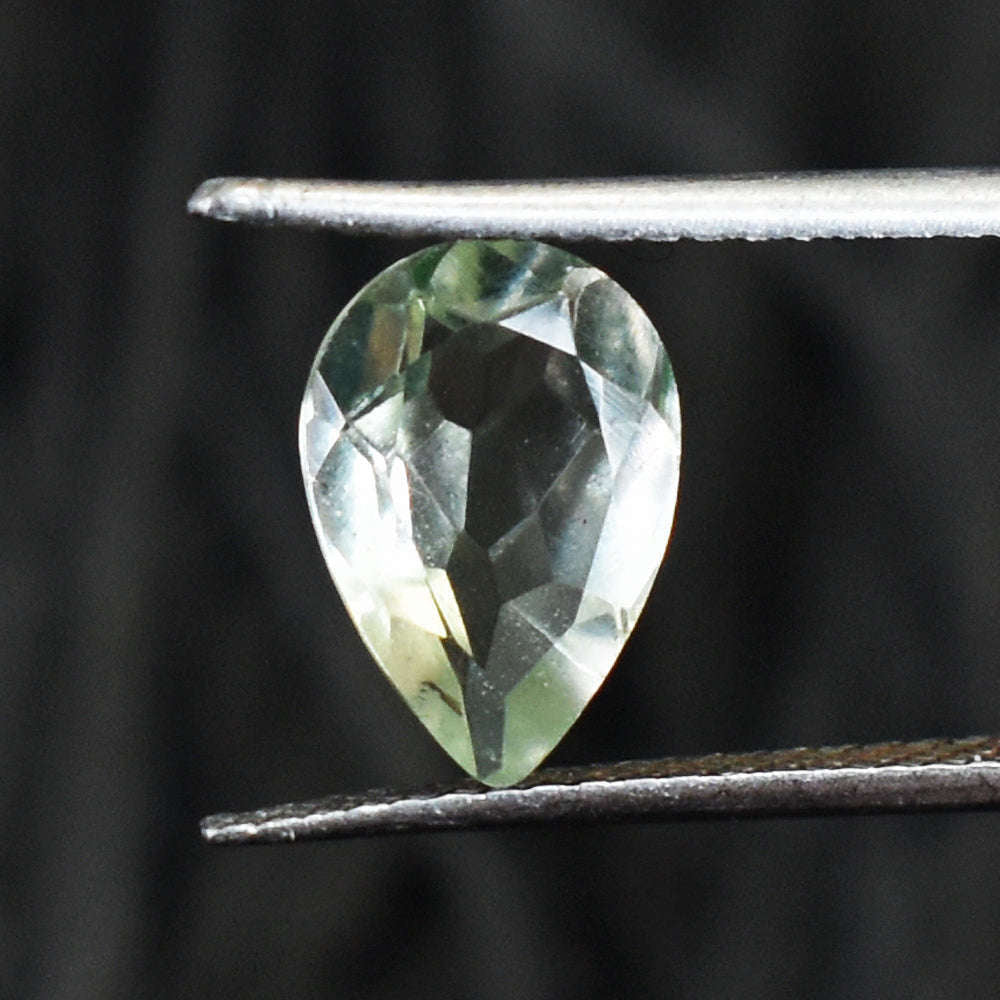 gemsmore:Beautiful 2 Carats  Genuine Prasiolite Faceted Gemstone