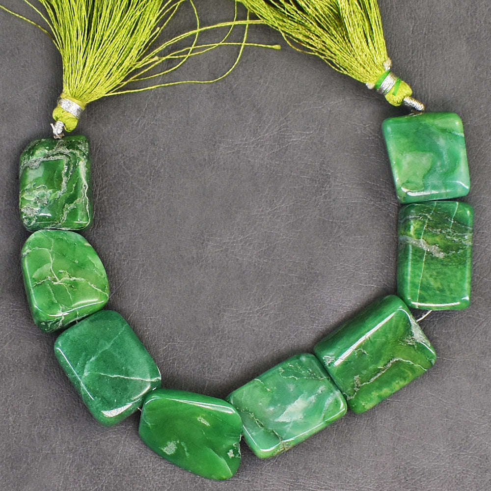 gemsmore:Beautiful 226 Cts Genuine Untreated Emerald Beads Strand Of 08 Inches