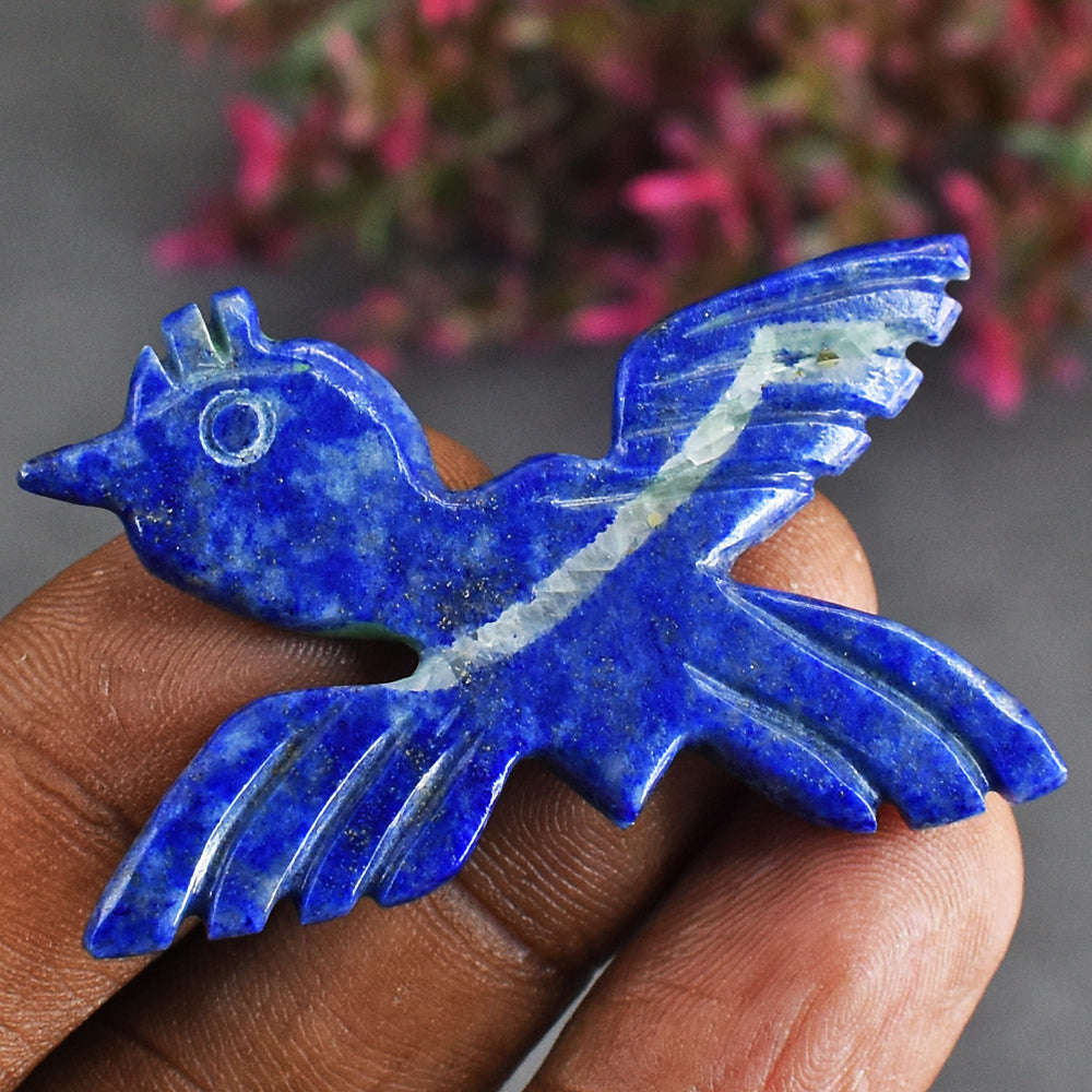 gemsmore:Beautiful 28 Carats  Genuine Lapis Lazuli Bird Gemstone