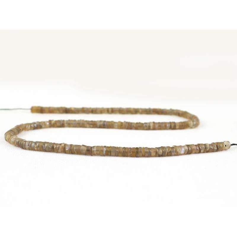 gemsmore:Beautiful Agate Drilled Beads Strand Natural Round Shape
