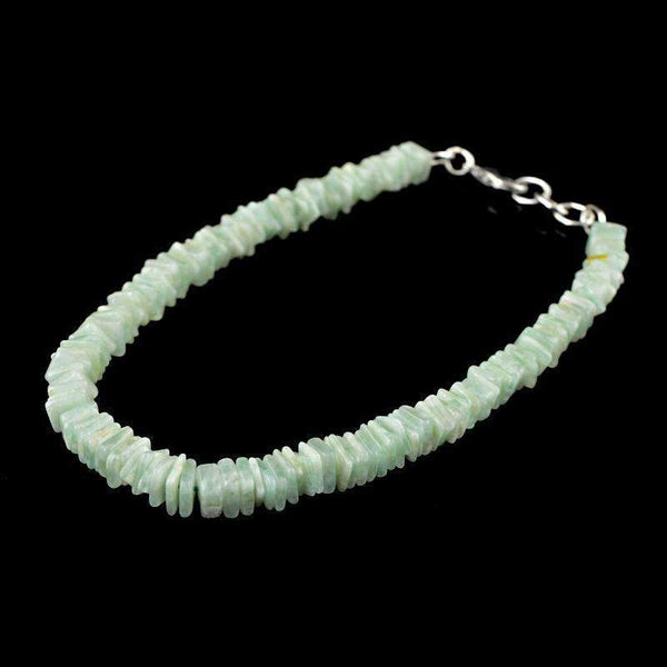 gemsmore:Beautiful Amazonite Beads Bracelet Natural Untreated
