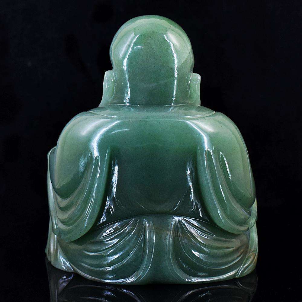 gemsmore:Beautiful Aventurine Hand Carved Genuine Crystal Gemstone Laughing Buddha