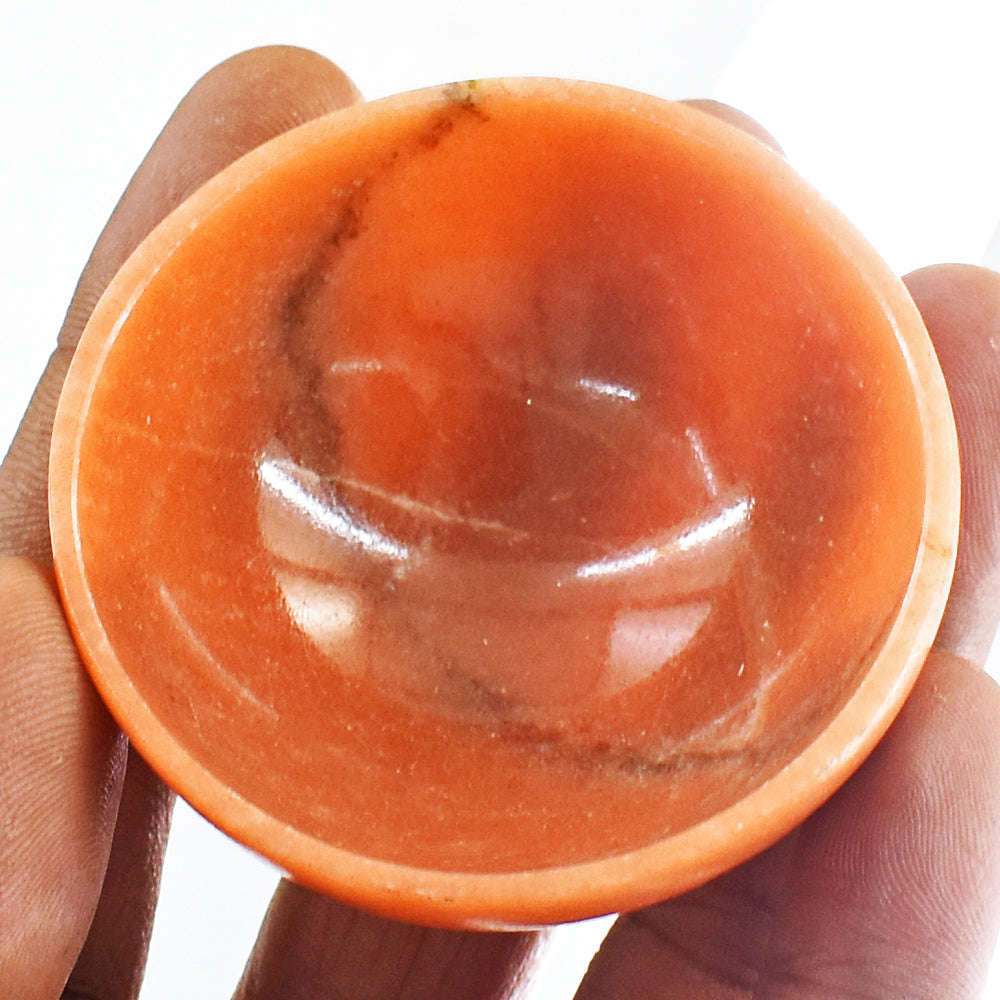 gemsmore:Beautiful Aventurine Hand Genuine Crystal Gemstone Carving Bowl