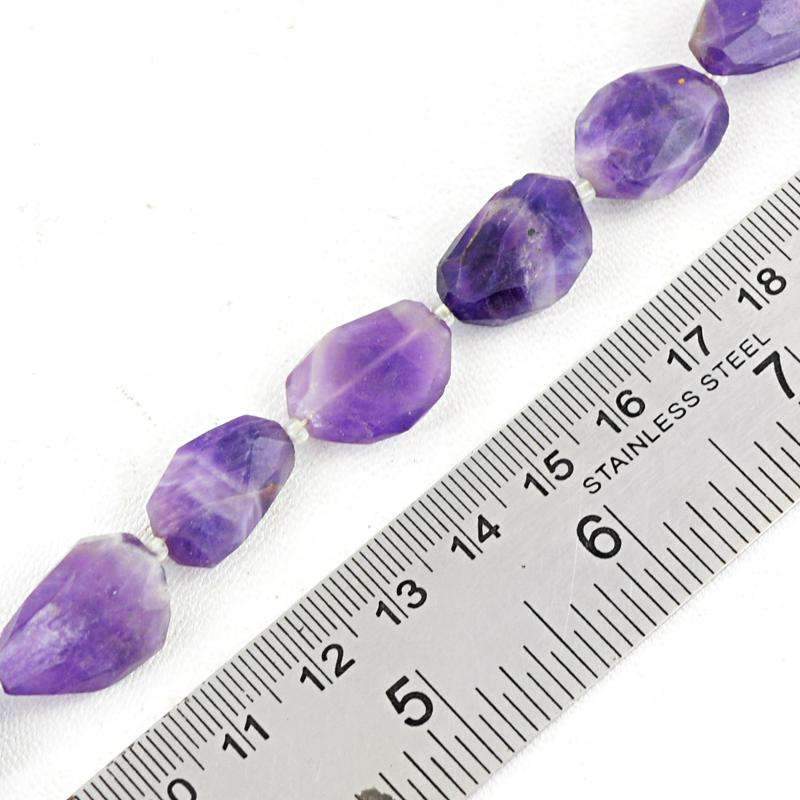 gemsmore:Beautiful Bi-Color Amethyst Drilled Beads Strand Natural Faceted