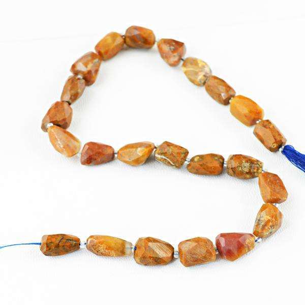 gemsmore:Beautiful Faceted Indian Opal Drilled Beads Strand