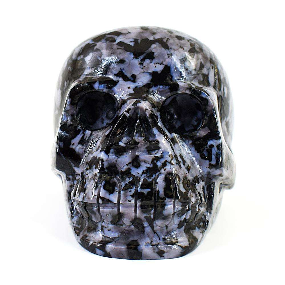 gemsmore:Beautiful Gabrella Jasper Hand Carved Genuine Crystal Gemstone Carving Skull