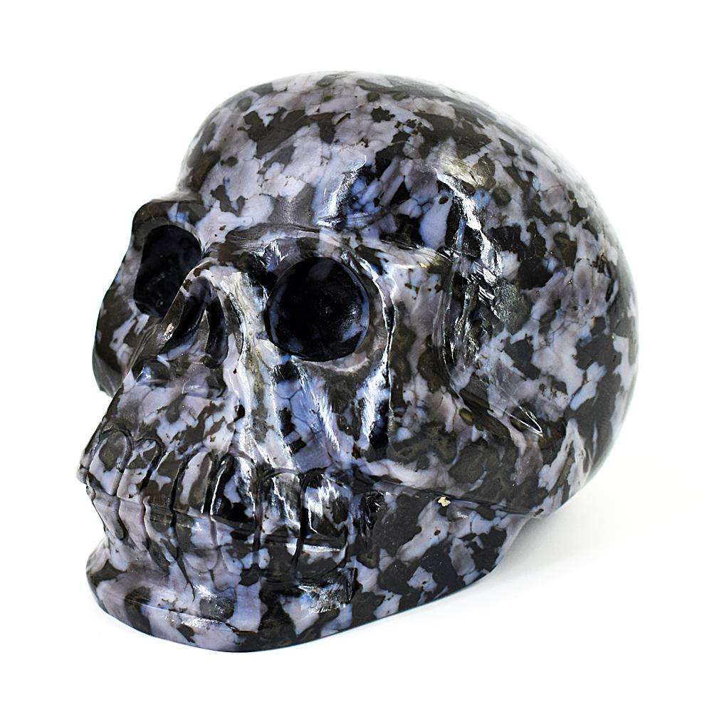 gemsmore:Beautiful Gabrella Jasper Hand Carved Genuine Crystal Gemstone Carving Skull