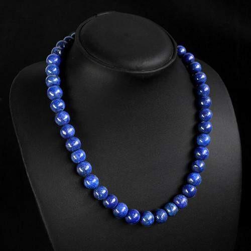 gemsmore:Beautiful Genuine Lapis Lazulli Necklace