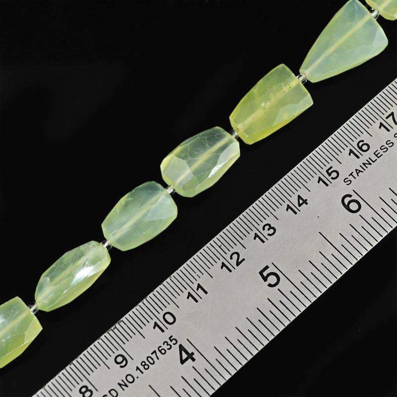 gemsmore:Beautiful Green Aquamarine Drilled Beads Strand Natural Faceted