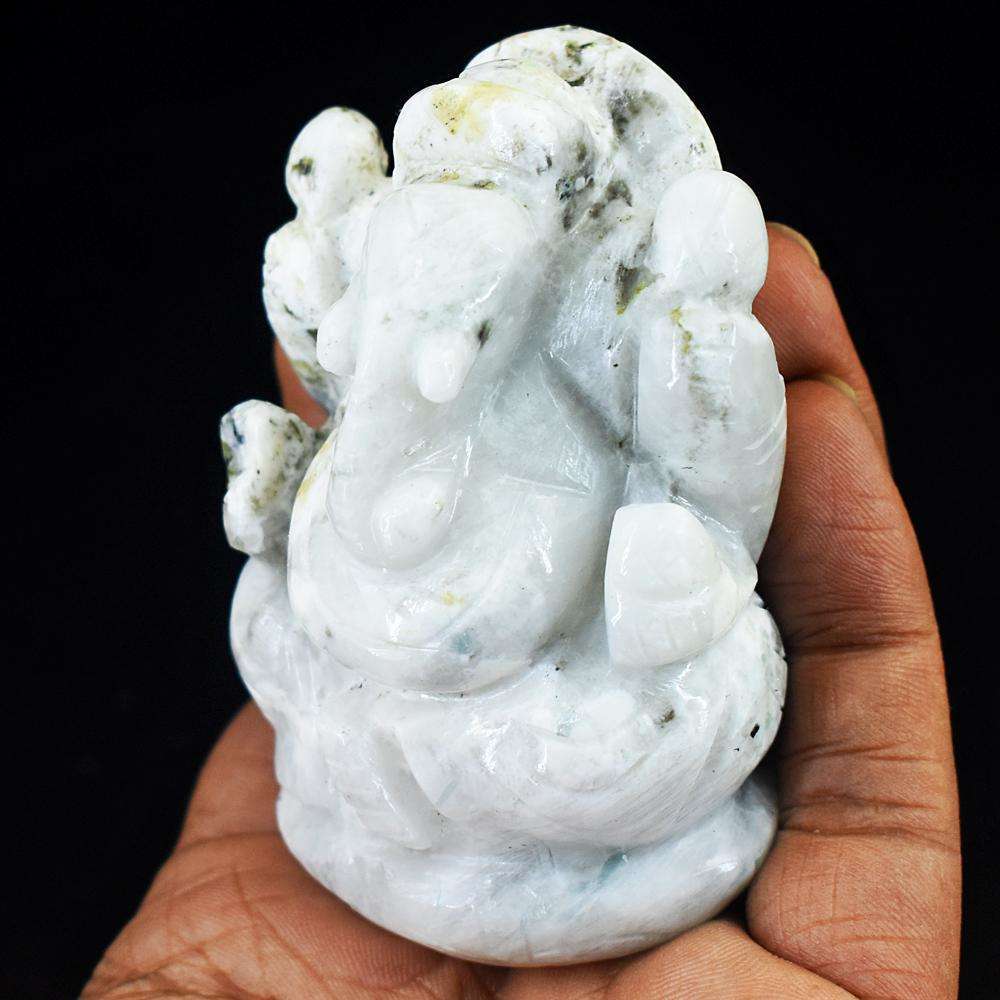 gemsmore:Beautiful Howlite Hand Carved Ganesha