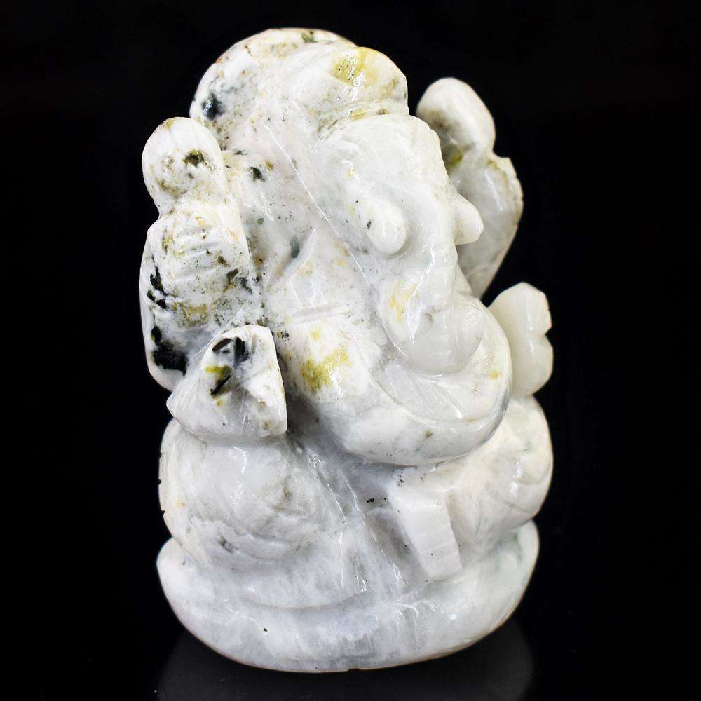 gemsmore:Beautiful Howlite Hand Carved Ganesha