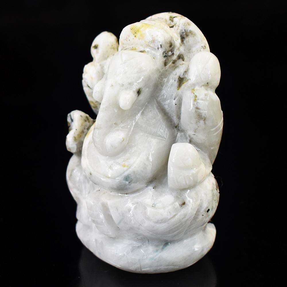 gemsmore:Beautiful Howlite Hand Carved Ganesha