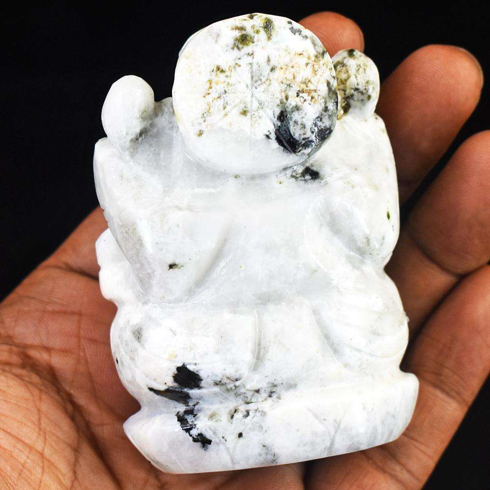 gemsmore:Beautiful Howlite Hand Carved Ganesha