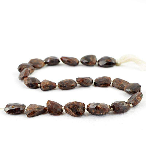 gemsmore:Beautiful Indian Opal Drilled Beads Strand Natural Faceted