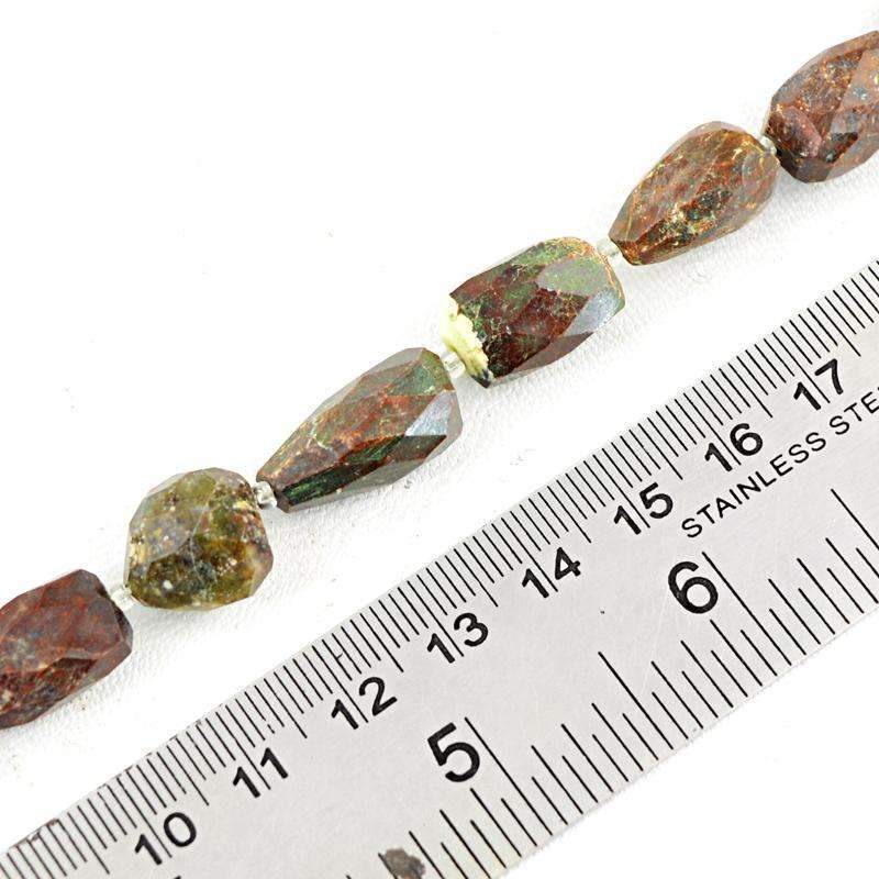 gemsmore:Beautiful Jasper Beads Strand Natural Faceted Drilled