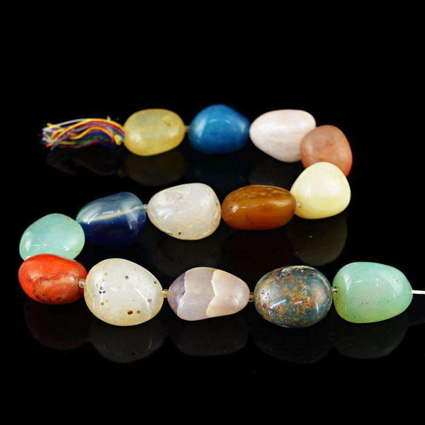 gemsmore:Beautiful Multicolor Multi Gemstone Beads Strand - Natural Drilled
