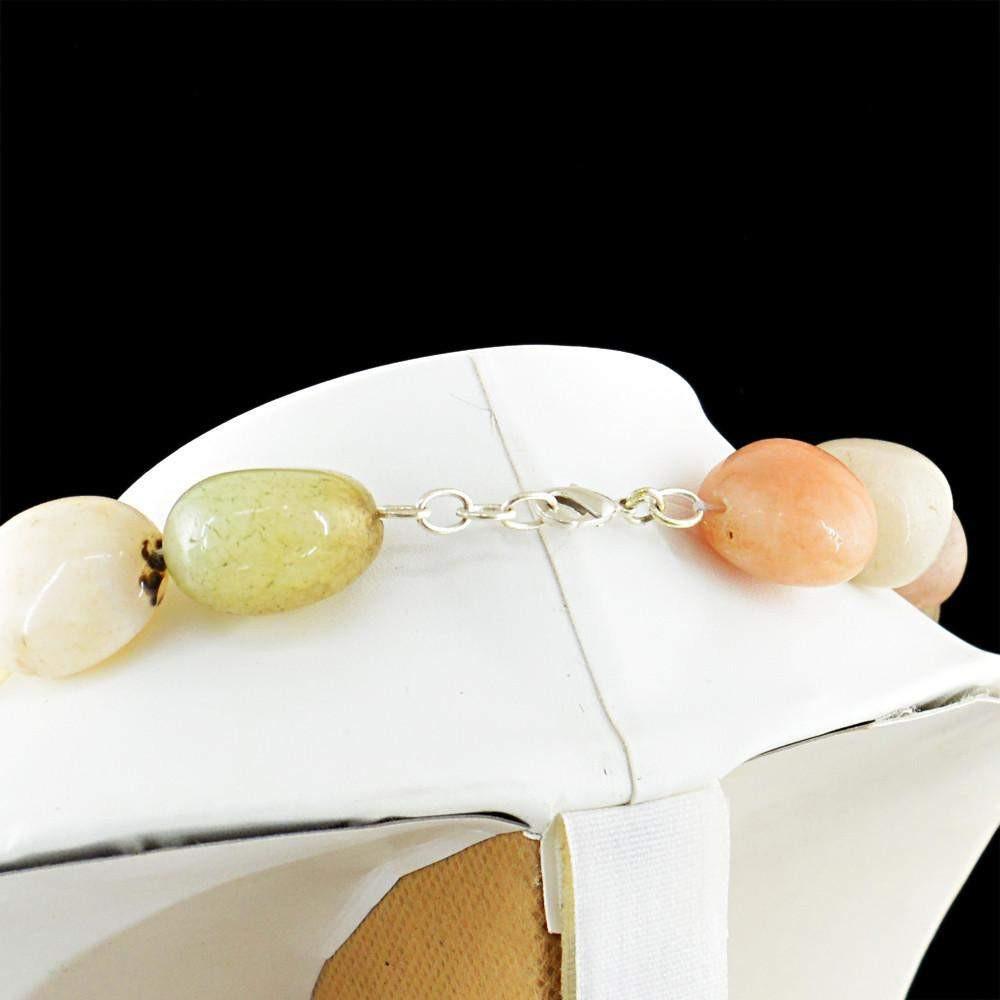 gemsmore:Beautiful Multicolor Multi Gemstone Necklace Natural Untreated Beads