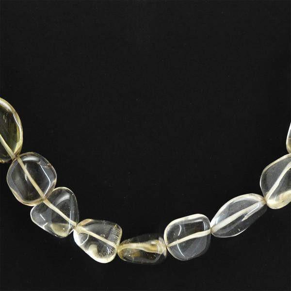 gemsmore:Beautiful Natural Smoky Quartz Necklace 20 Inches Long Untreated Beads