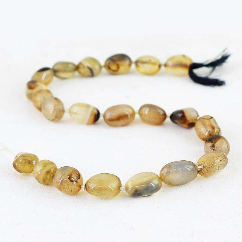 gemsmore:Beautiful Onyx Beads Strand - Natural Drilled Untreated