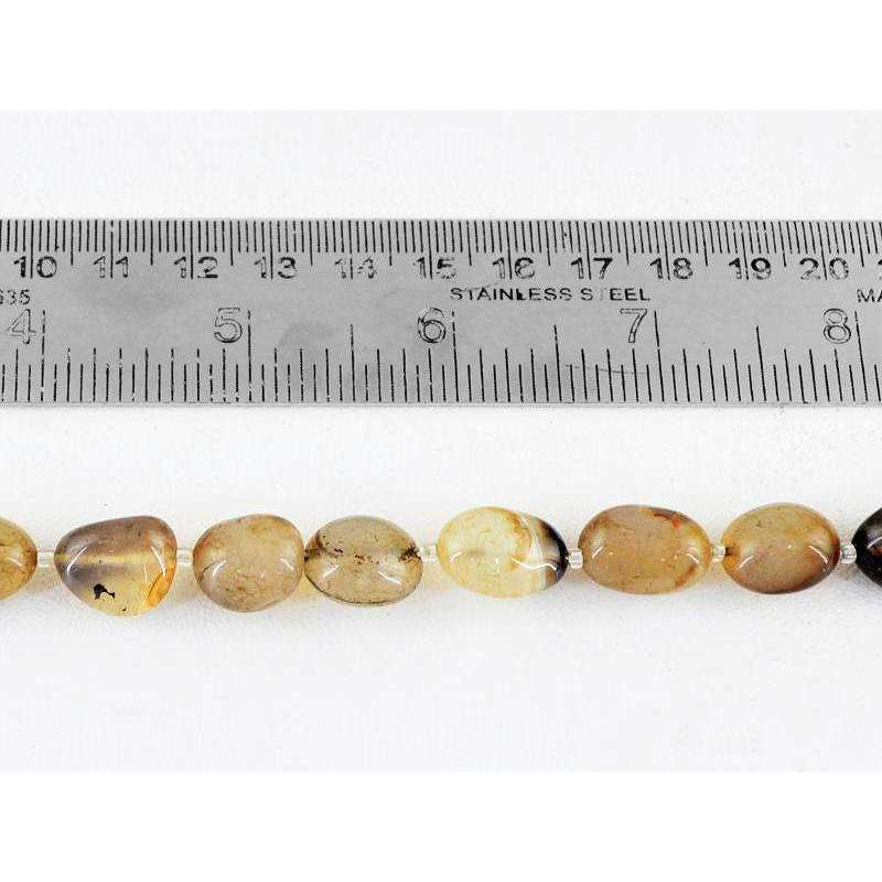 gemsmore:Beautiful Onyx Beads Strand - Natural Drilled Untreated