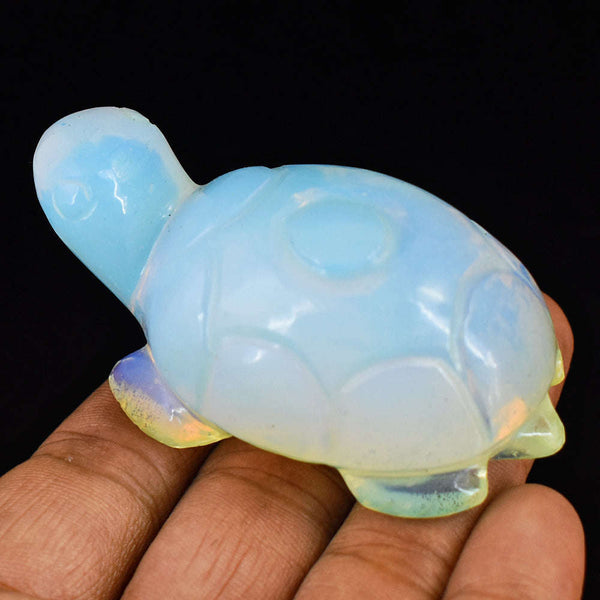 gemsmore:Beautiful Opalite Hand Carved Crystal Gemstone Carving Turtle