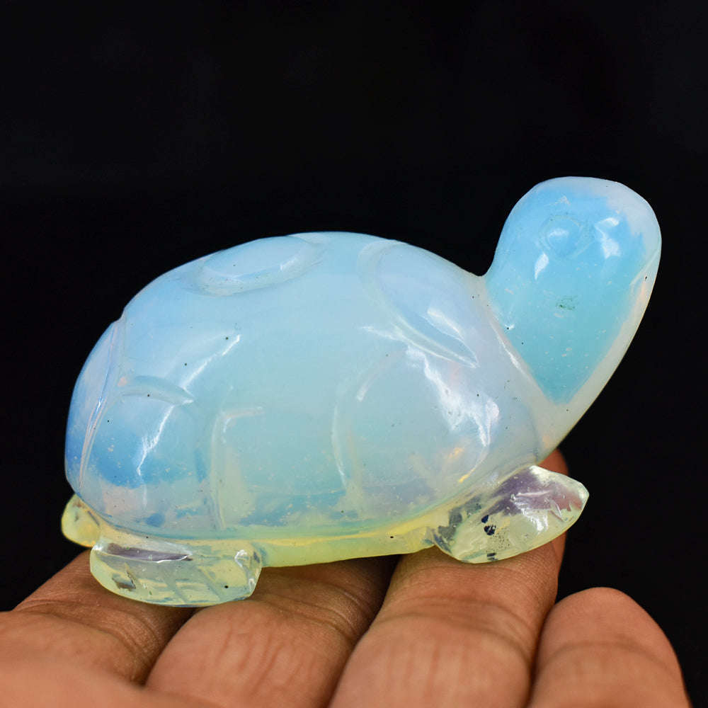 gemsmore:Beautiful Opalite Hand Carved Crystal Gemstone Carving Turtle