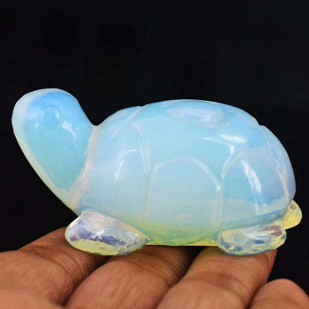 gemsmore:Beautiful Opalite Hand Carved Crystal Gemstone Carving Turtle