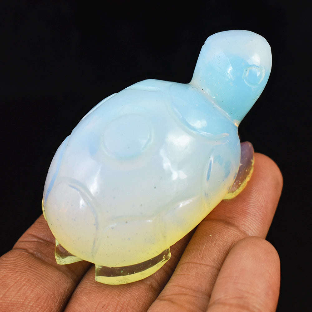 gemsmore:Beautiful Opalite Hand Carved Crystal Gemstone Carving Turtle