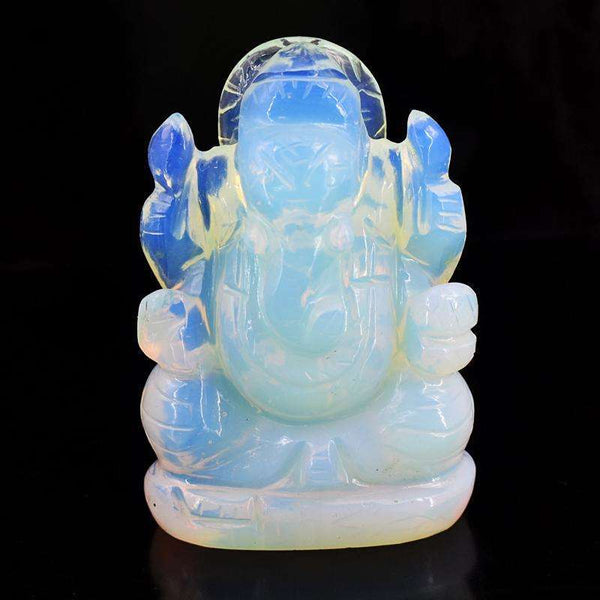 gemsmore:Beautiful Opalite Hand Carved Lord Ganesha
