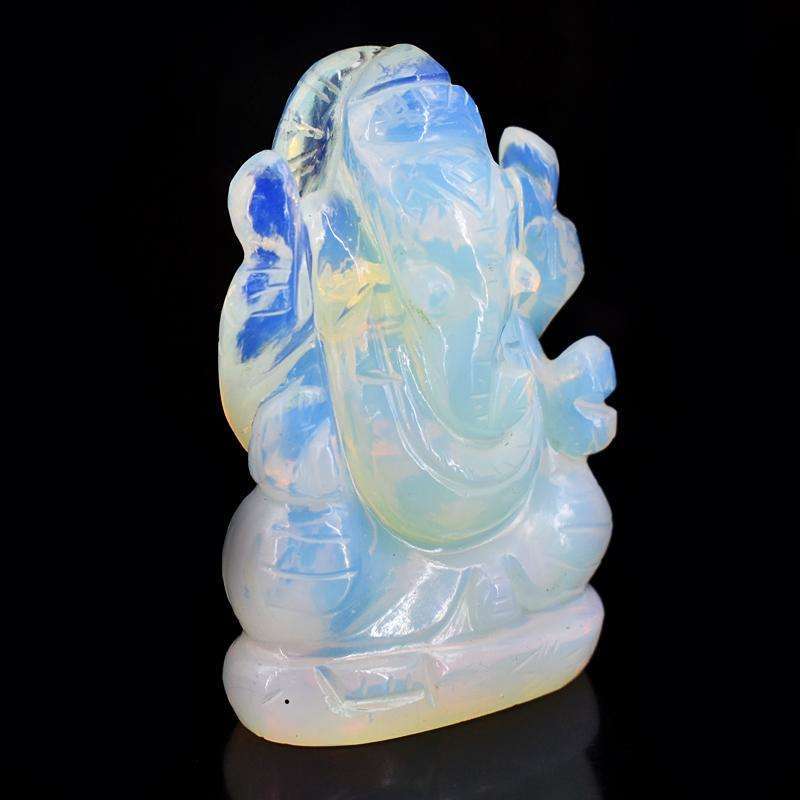 gemsmore:Beautiful Opalite Hand Carved Lord Ganesha