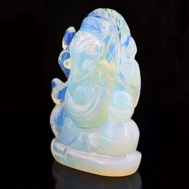 gemsmore:Beautiful Opalite Hand Carved Lord Ganesha