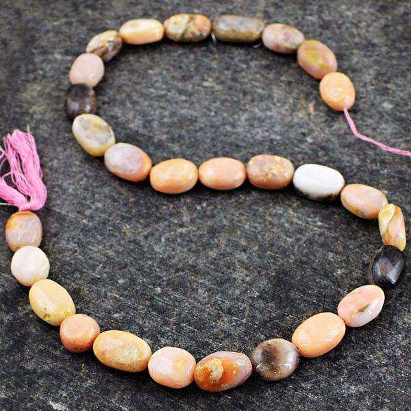 gemsmore:Beautiful Pink Australian Opal Drilled Beads Strand