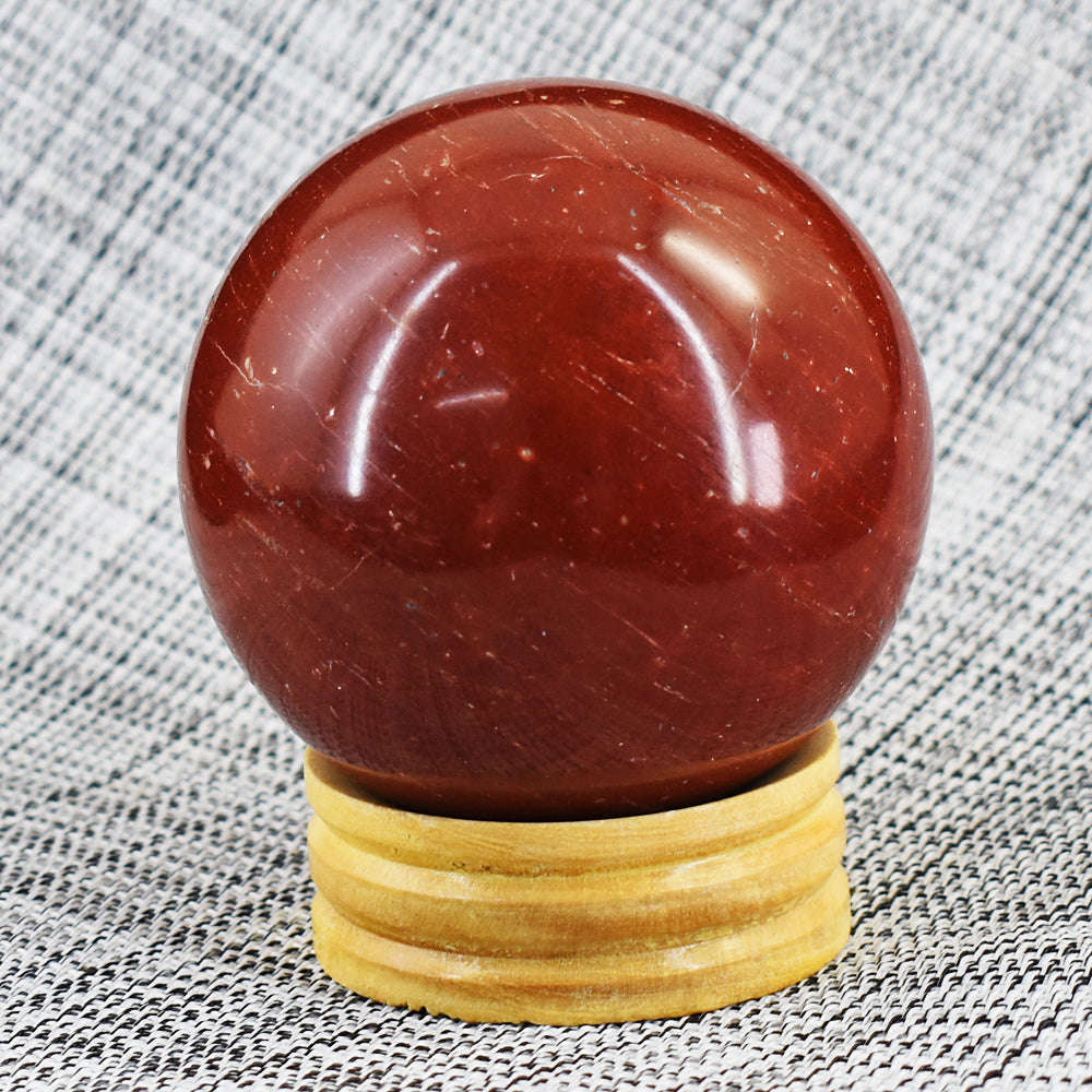 gemsmore:Beautiful Red Jasper Carved Crystal Healing Sphere - Huge Size