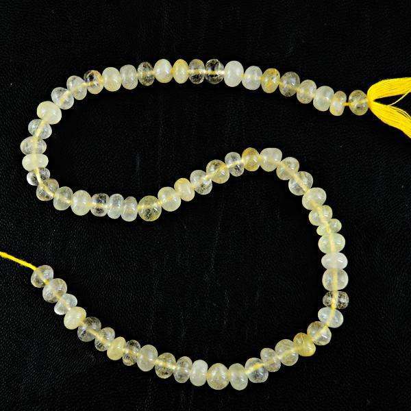 gemsmore:Beautiful Round Shape Rutile Quartz Drilled Beads Strand