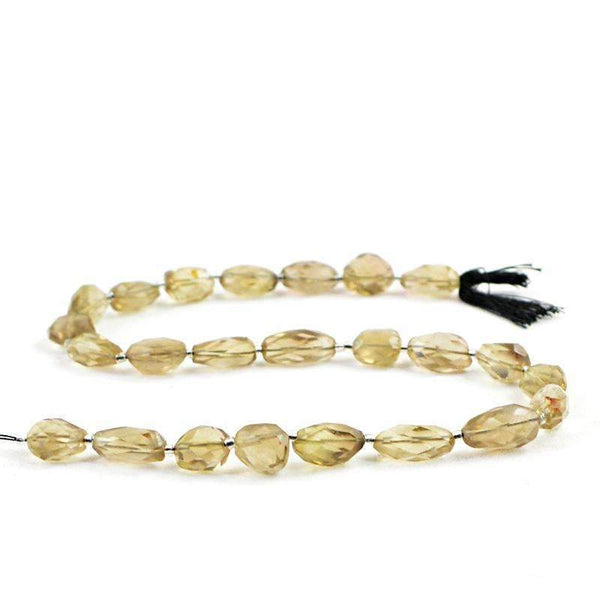 gemsmore:Beautiful Smoky Quartz Beads Strand - Natural Faceted Drilled