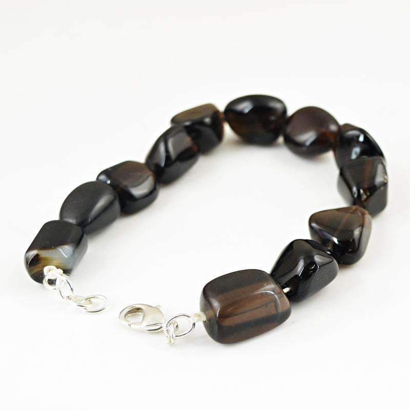 gemsmore:Beautiful Smoky Quartz Bracelet Natural Untreated Beads