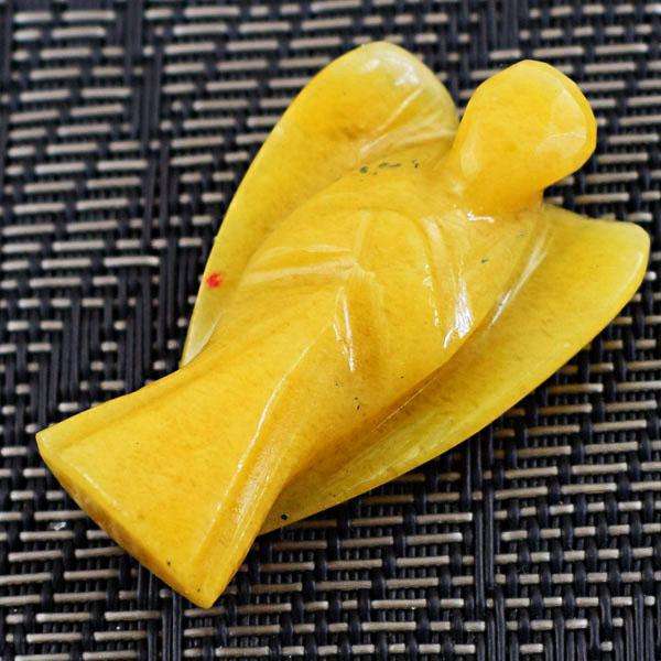 gemsmore:Beautiful Yellow Aventurine Carved Healing Angel Gemstone