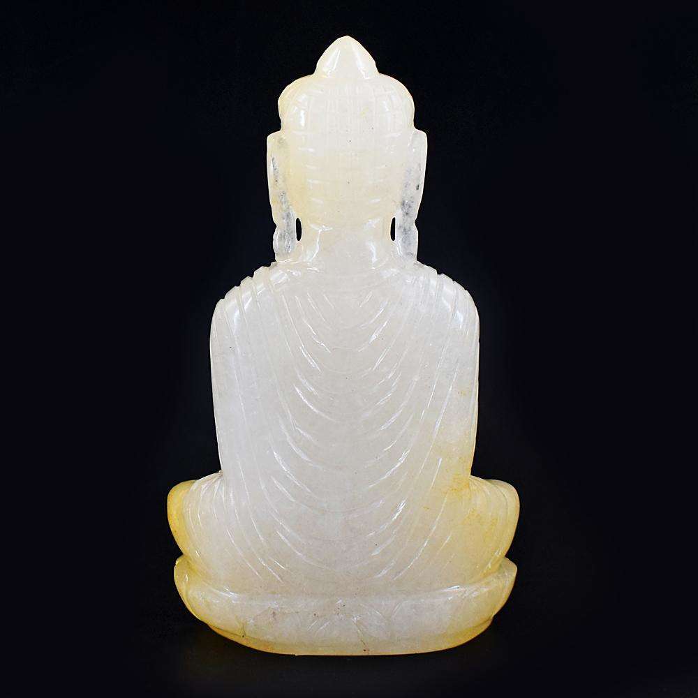 gemsmore:Beautiful Yellow Aventurine Crystal Gemstone Hand Carved Lord Buddha