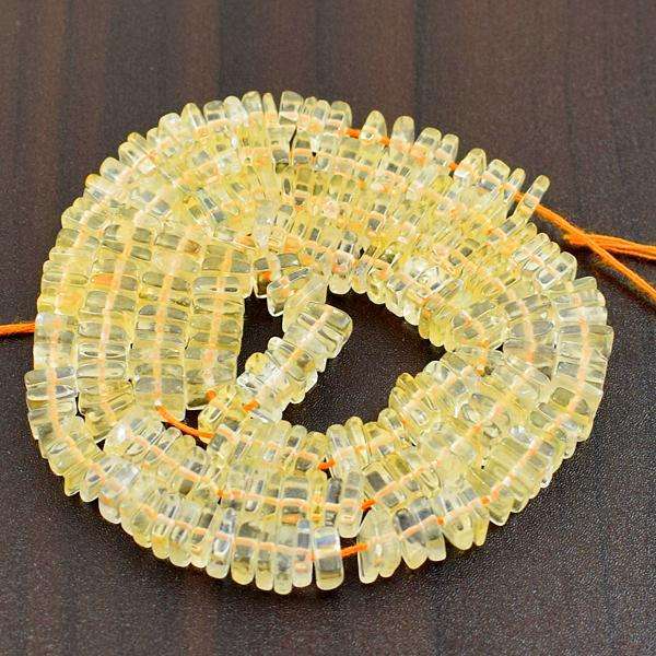 gemsmore:Beautiful Yellow Citrine Drilled Beads Strand