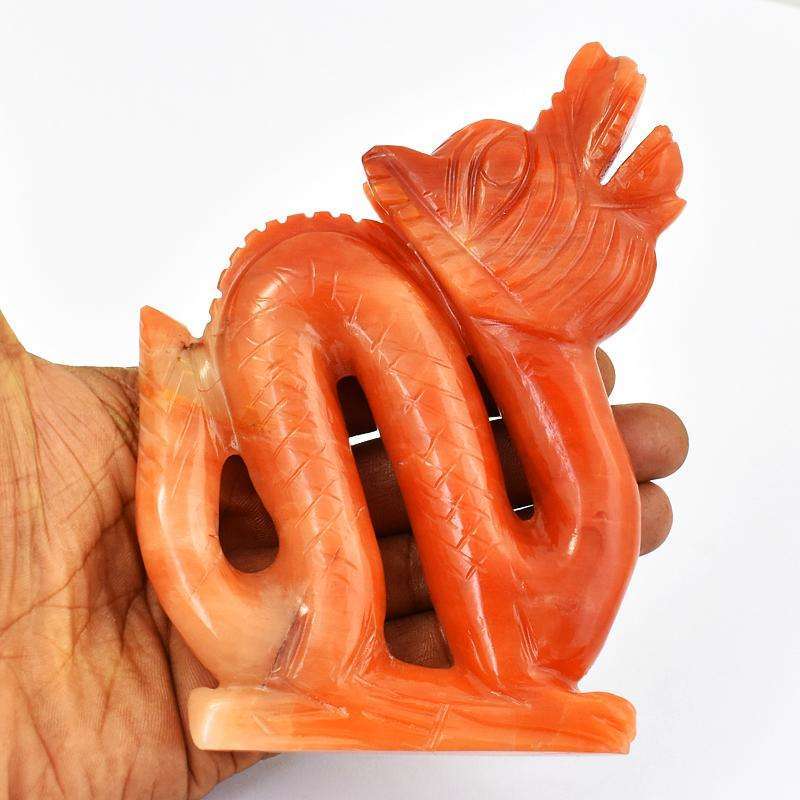 gemsmore:Beautifully Hand Carved Aventurine Dragon